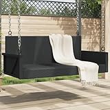 Furniture Select - Schaukelbank schwarz 119x56x48 cm Polyrattan