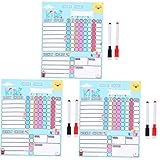 Gogogmee 3 Sätze Stil Tabelle Kinder Guter Notizblock Familie Magnettafel Tafel Des Verhaltens Kinder Weißes Menü Lebensmittelgeschäft Mit Trockener Liste Zuhause Klassenzimmer Hausarbeit