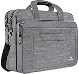MATEIN Laptoptasche 15,6 Zoll, Laptop Tasche Business Aktentasche Herren Notebook Computer Multifunktionale Business Schulter für Männer Frauen Umhänge Tasche, Grau