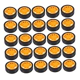 MUSISALY 25st Spielzeugautoreifen DIY Modell Spielzeugrad Konstruktionsspielzeug Spielzeug-LKW-räder Automodell Rad Cabrio Autoräder Spielzeugreifen Räder Für Spielzeugautos Yellow Gummi