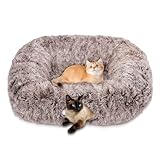 Vuxava XXL Katzentunnel Rechteckig Grau – Indoor Katzenspielzeug & Katzenhöhle mit weicher Liegefläche, 100×82 cm Bett & 180 cm Tunnel, 2 Eingänge, Waschbar & Abnehmbar