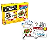 Noris 606076341 Spaß am Rechnen, Kinder Lernspiel zum Rechnen lernen, Zahlen, Bildlesekarten und Zahlensteine für Kindergarten, 1 und 2 Schulstufe, 1-4 Spieler, ab 5 Jahren