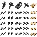 Uolor 100 Stücke Blechmutter Schraube Mutter Clip Kit, Auto Body Undertray Fender Schrauben, Metall U Typ Befestigungsclip, Kotflügelclip Blechmuttern Befestigung Clips für Auto