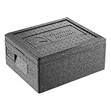 thermohauser EPP-Thermobox GN 1/2 inklusive Deckel - 10 Liter Volumen - 39 x 33 x 18 cm, Schwarz