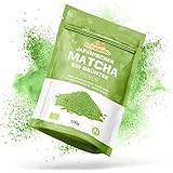 NaturaleBio Matcha Tee Pulver Bio - Premium-Qualität - 100g. Original Green Tea aus Japan. Japanischer ideal zum Trinken. Grüntee für Latte, Smoothies Getränk. Hergestellt in Uji, Kyoto.
