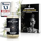 Haarwuchsmittel für Männer – Rosmarinöl für Haare, Haaröl mit Rizinusöl, Lavendelöl, Natürliche Tinktur gegen diffusen Haarausfall und graue Haare – Vegan, Bio & Made in Germany, + Workbook (Männer)