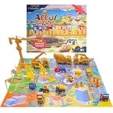 Konstruktionsab Adventskalender 1 Set Toy Advent Calender für Weihnachtslegierungs-Baufahrzeugspielzeug mit verschiedenen Überraschungsautos 24 Tage Weihnachten Countdown Geschenk für 3-8 Jahre alte