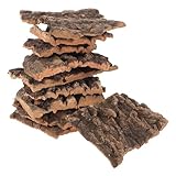 jojofuny 10 Stück Teiliges Korkrinden deko Reptilien Terrarium Natürliche Baumrinde Plattformen Geeignet für Echsen Geckos Bartagamen Kletter Versteckmöglichkeit im Terrarien Design