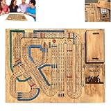 Vibbang Cribbage Wars Brettspiel, Wars Gesellschaftsspiele, Cribbage War Spiel, Cribbage Board Game Set Mit Integriertem Aufbewahrungsfach,Interatives Tischspiel Holz Für Familien(Keine Spielkarte)