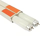 générique Leuchtstoffröhren T8, 15 W, 450 mm, 2 Stück, G13 Basis, Kaltweiß 6500 K, 1200 lm, geringer Energieverbrauch, Notfallbeleuchtung, energiesparend, für Küche (2 Stück, 450 mm, 15 W)