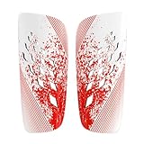 Baoblaze 1 Paar Fußball-Schienbeinschoner, Beinschutz, leichte Schienbeinschoner, Fußballtraining für Eishockey, Zubehör, Fußball, Outdoor, Rot