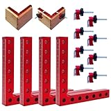 Winkelspanner 90° Positionierklemme OBDKCAN Rechtwinklige Messklemme für Zimmermannswerkzeug,140mm Holzbearbeitungsklemme mit Präzisionswinkel (4 Stück 140mm Holzbearbeitungsklemme)