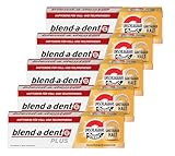 5x 40g blend-a-dent PLUS Premium Haftcreme - Geschmacksneutral - Duokraft