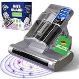 Miteguard® Milbensauger für Matratzen & Polster mit 2 Spezialbürsten - UV-Licht, Ultraschall-Gerät & 60°C Heißluft - Matratzenreiniger, Sauger gegen Hausstaubmilben, Tierhaare & Allergene