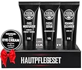 Viking Revolution - Gesichtspflege Männer - (142 g je) Verjüngende Feuchtigkeitscreme, Mikrodermabrasion-Gesichtspeeling, Schaumreiniger, Eye Cream (29 g) - Herren Geschenke
