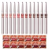 Lippenkonturenstift Set | 12-teiliges Make Up Set | Matte Make-up Set | Modellierstift für Mutter Freundin