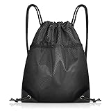Czyan Turnbeutel Sportbeutel mit Reißverschluss 42*49cm Wasserdichter Beutel Sportbeutel Verstellbar Tunnelzug Gymsack für Damen und Herren