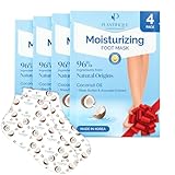Plantifique Koreanische Fußmaske Socken, 4 Paar mit Box - Fusspflege Hornhaut Socken für Trockene Füße und Rissige Fersen - Hornhautentferner - Korean Foot Mask