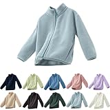 Teddy Fleece Winterjacke Mädchen Jungen, Warm Wintermantel für Kinder Stehkragen Übergangsjacke Wintermäntel mit Reißverschluss Fleecejacke Kinderjacke Skijacke mit Taschen Schneejacke Outdoorjacke