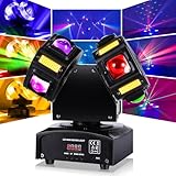 BOSYTRO 120W Disco licht, Doppelkopf Discolicht Partylicht, LED Bühnenlicht 8PCS 10W RGBW Beam 8PCS 5W Stroboskoplicht, DMX512 Dj licht für DJ Bar Party Partei Club Weihnachten Beleuchtung