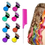 8 Stück Haarkreide für Kinder Haarfarbe Kinder Auswaschbar Sicher und Sanft Geeignet für Frauen Kinder Hochzeiten Make-Up Karneval Temporäres Haarfärben 8 Farben