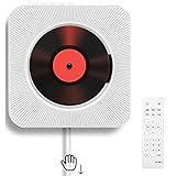 Tragbarer CD-Player mit an der Wand montierbaren Bluetooth-HiFi-Lautsprechern, Home-Audio-Boombox mit Fernbedienung FM-Radio USB-MP3-3,5-mm-Kopfhörerbuchse AUX-Eingang / -Ausgang mit Zugschalter