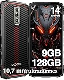 DOOGEE Blade 10 Outdoor Handy Android 14, 9GB+128GB/2TB TF Outdoor Smartphone, 10,7mm Ultradünnes Baustellenhandy, 6,56 Zoll HD+ 90 Hz Outdoor Handy Ohne Vertrag, 5150mAh, 16MP Kamera, NFC/GPS/Face ID