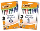 BIC 962704 Kugelschreiber Cristal Original, 2 Beutel auf 10 Stück, sortiert