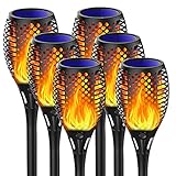 Marlrin Garten Fackeln Solarleuchte Solar Fackel Garten Solar Flamme Lampe Fackel Solar Gartenlicht Auto EIN/Aus (Licht Sensor) und IP65 Wasserdicht für Außen,Garten