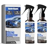 Auto Scheibenenteiser Enteiser Spray Auto KFZ Scheiben Enteiser Scheibenenteiser EIS Schnee Raureif Türschloss Scheiben Frontscheibe Heckscheibe Seitenscheibe Aussenspiegel Winter Enteiser 100ml (2)
