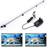 VARMHUS 18-112 cm LED Aquarium-Licht Unterwasserbeleuchtung Aufsetzleuchte Abdeckung Wasserdicht Lampe Stecker EU für Fisch Tank (1.8 * 112cm, Weiß & Blau)