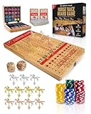 Pferderennspiel | Faltbares Pferderennen Brettspiel für Familie | Pferderennen Brettspiel mit Stauraum | Pferderennen Spiel mit Würfeln | Familienrennspiele | Pferderennen Spiel Set | Spannende