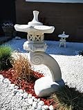 auerco Steintempel im japanischen Stil 'Rankei S' - Handgefertigte Gartenfigur aus regionalem Steinguss - Zen - Dekoration für Garten & Terasse - wetterfest & langlebig