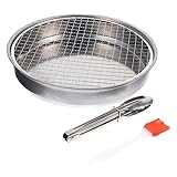YARNOW 1 Satz Tragbarer Holzkohlegrill Grillkorb Grillpfanne grillzubehör Ninja Spieß zum Grillen einweggrills einweggriller gußpfannen für grill BBQ-Tool tragbarer Campinggrill Plastik