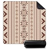 Ausbond Outdoor Picknickdecke Boho, Stranddecke Sandfrei 200x200cm, Tragbare Waschbar Strandunterlage Picknickdecke für Trocken Strand, BBQ, Picknick, Wandern, Reisen Campingdecke