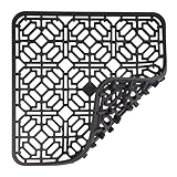 MOLEDINO Spülbeckeneinlage 30x30 cm, Silikon Spülbeckenmatte mit Stützfüßen, Hitzebeständig und Rutschfest Abtropfmatte für Küche Arbeitsplatte (Dunkelgrau)