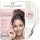 WOW STRIPES Schlupflider Augenlid Premium Stripes unsichtbar (192 Stk) | Lifting ohne OP, hautfreundlich, natürlich | Eyelid Tape Tapes Straps Strip als Lifting Set Augen-Lidstraffung Augenpads | S