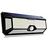 Solar Bewegungsmelder Licht mit 268 LED Wasserdicht Wandlampe für Garten Dekoration Außenbeleuchtung Strahler Powered by Sunlight