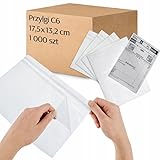 AllBags 1000 Stück Lieferscheintaschen transparente | Lieferscheintaschen | Dokumententaschen | selbstklebende Begleitpapiertaschen | Rechnungstaschen für Dokumente, Rechnungen (C6)