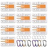 GTIWUNG 10 Stück Reifen Profiltiefenmesser, Kunststoff Reifenprofil Tiefenmesser, Reifenprofiltiefenmesser, 0-20 mm Tiefe Meter Vernier Tiefenmessschieber, Measure Tool Tyre Tread Depth Gauge