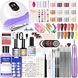 Major Dijit Acryl Nägel Set mit Nagelfräser, 12 Farben Acrylpulver, Acrylflüssigkeit, Top Coat, Base Coat und Nail Primer, Komplettes DIY Nagelkunst Set für Anfänger, für Heim-Salon & Geschenk