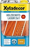 Xyladecor Holzschutz-Lasur 2in1, Universeller Allwetter-Schutz – Der Klassiker, Eiche hell, 4 l