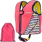Limmys Premium Neopren Schwimmweste - Ideale Schwimmhilfe für Mädchen - Extra Kordelzugtasche inklusive (Mittel)