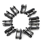 Vibsky 10 Stück Bike Chain Master Link Verbindungsgelenke für Singlespeed Fahrräder, 1/2 x 1/8 Zoll, Schwarz