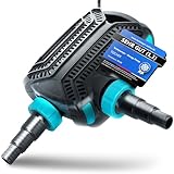 Teicher Filterpumpe EP-3000X [Neues Modell] – Teichpumpe für außen 10W, 3000 l/h Energie effizient | Bachlaufpumpe Gartenteich Bachlauf Wasserfall | Filter Pumpe Teich Pond Pump Teichpumpen IPX8 Norm