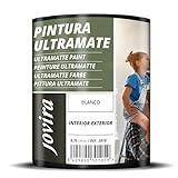 JOVIRA PINTURAS Ultramatte Wandfarbe. Für außen/innen, abwaschbar, superdeckend, weiß. (750 Milliter, Weiß)