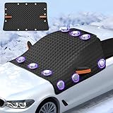 Auto Windschutzscheibenabdeckung, Winter Frostabdeckung Sonnenschutz Auto Frontscheib Autoscheibenabdeckung Winschutzscheiben Abdeckung, gegen Sonne,UV,Schnee,Hohe Temperatur,EIS,Frost,Staub,Schwarz