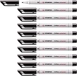 STABILO Folienstift OHPen universal - wasserlöslich medium - 10er Pack - schwarz