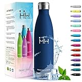HoneyHolly Trinkflasche Edelstahl - 750ml - Thermosflasche, BPA-Frei, Trinkflasche Sport - Auslaufsicher Wasserflasche,Trinkflasche Kohlensäure Geeignet, Thermoskanne für Fitness, Gym, Fahrrad