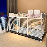 LBSI Hasenkäfig Innen XXL Groß, Meerschweinchen Käfig mit Füßen und Abfallbehälter, Kleintierkäfig, Doppelschicht-Design, Einfach zu Montieren (Size : 109 * 49 * 68-b)